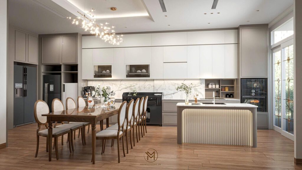 Thiết kế nội thất hiện đại phòng bếp 