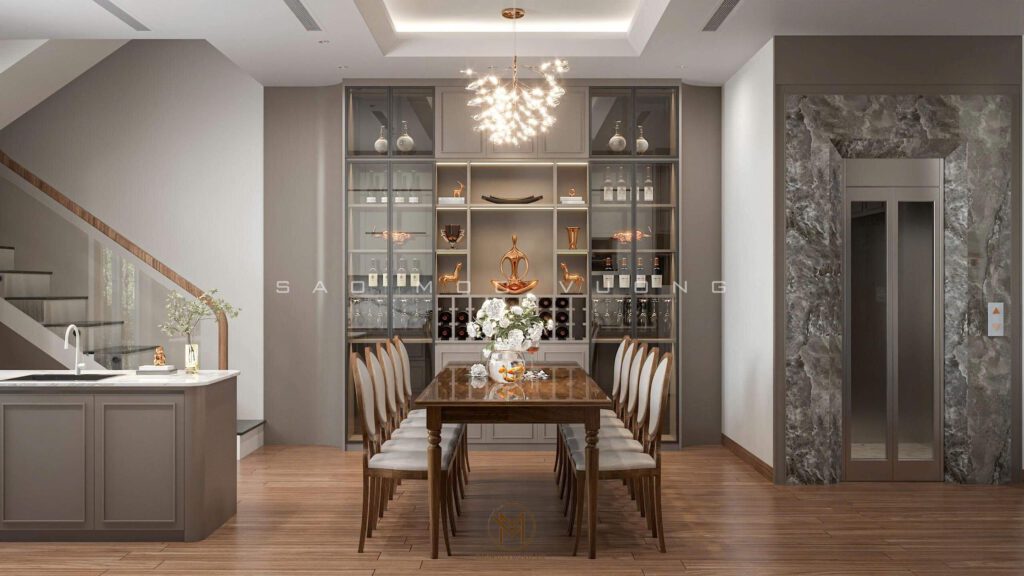 Thiết kế nội thất hiện đại phòng bếp