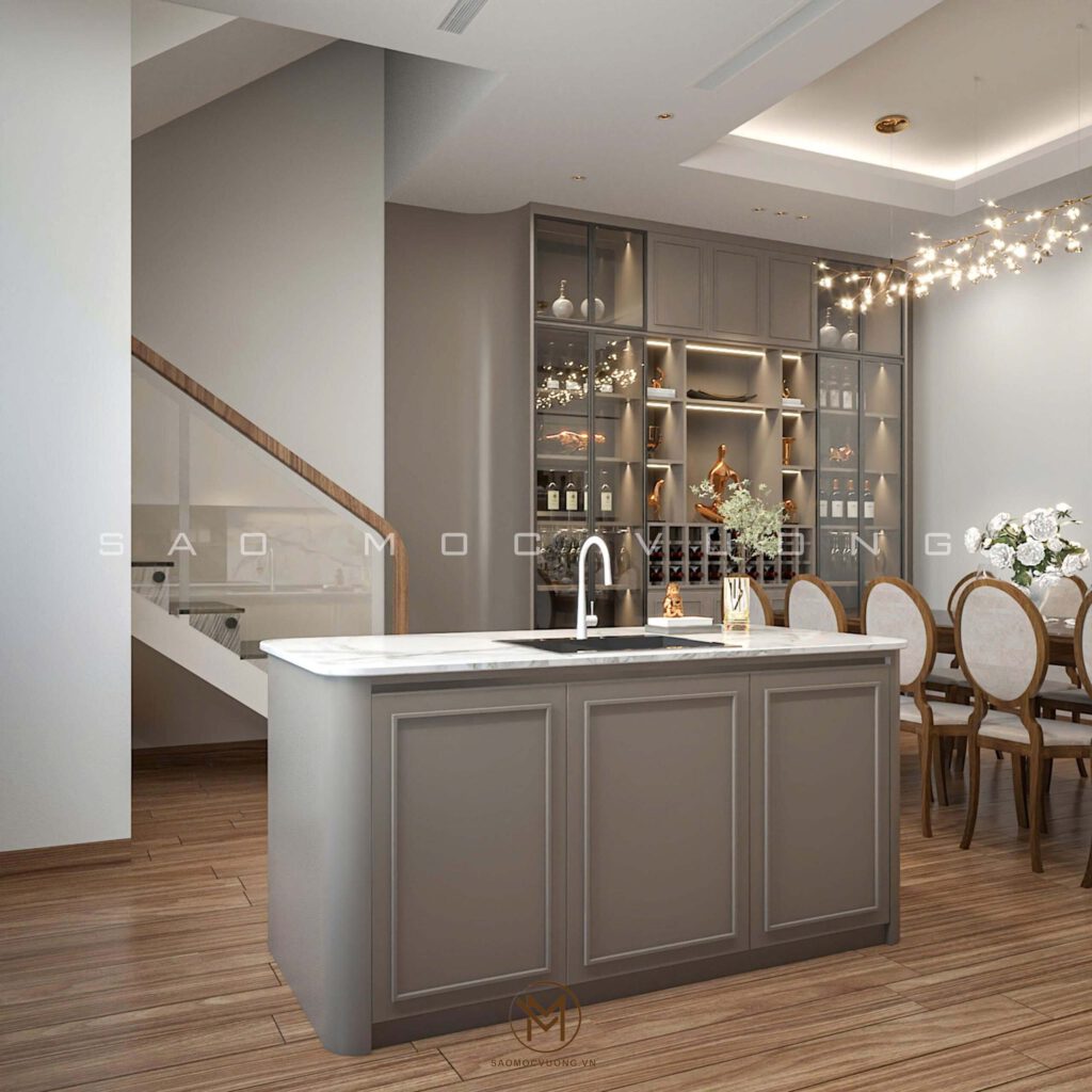 Thiết kế nội thất hiện đại phòng bếp
