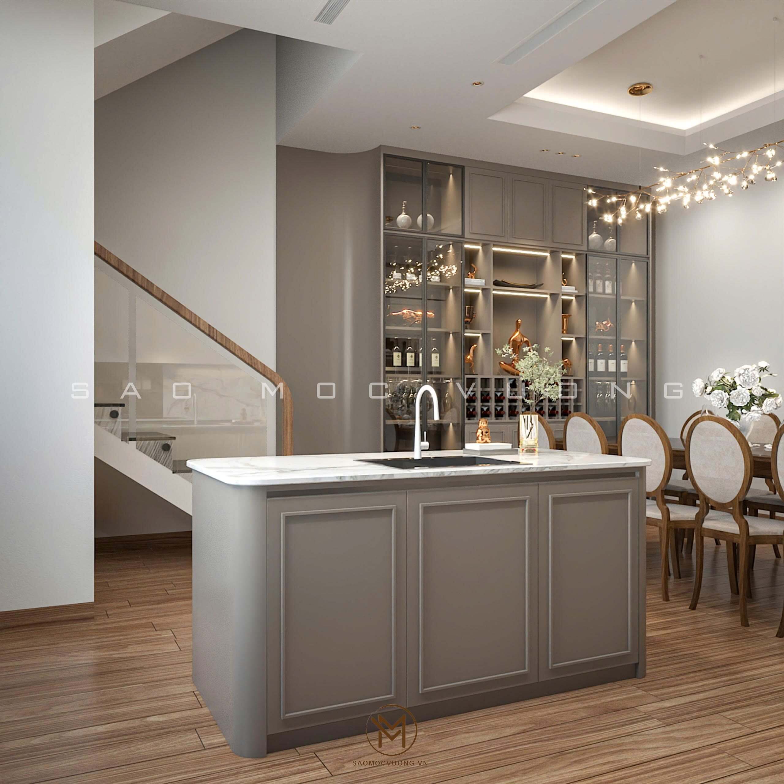 Thiết kế nội thất hiện đại phòng bếp