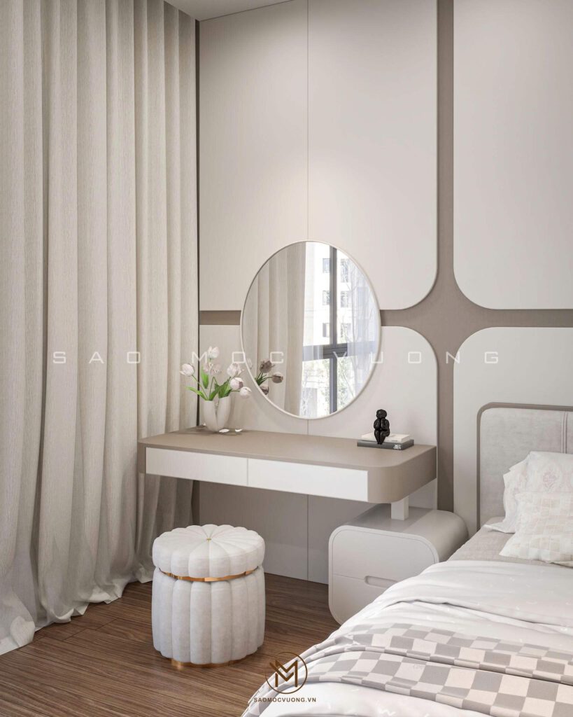 Thiết kế nội thất hiện đại phòng ngủ con gái