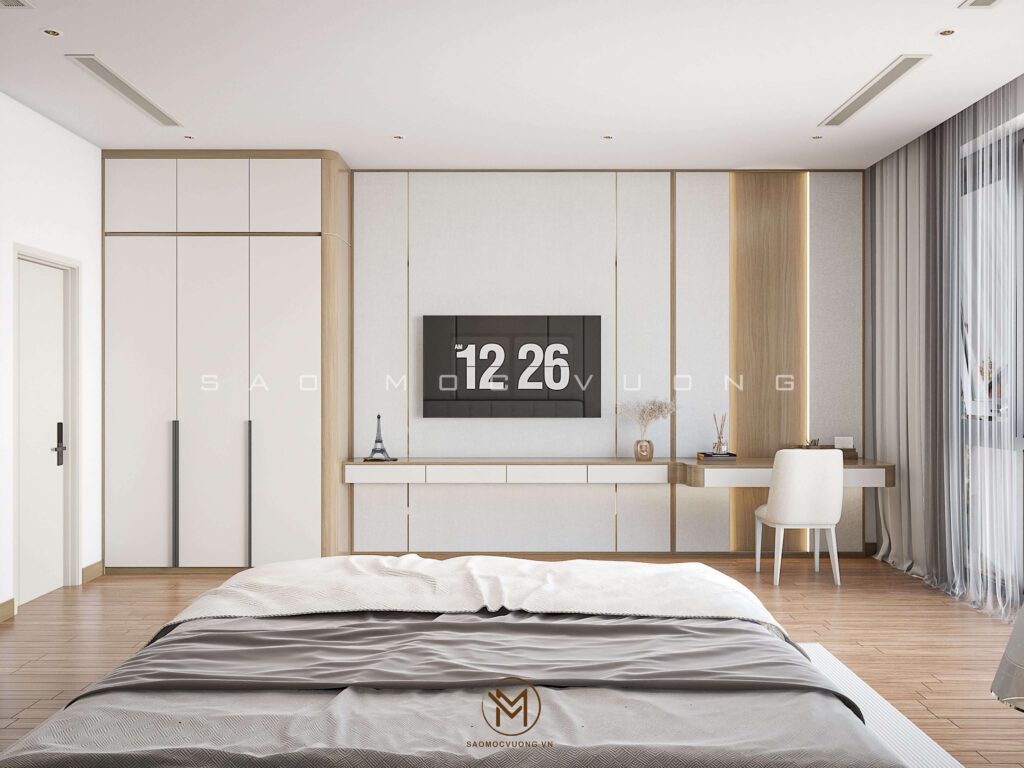 Thiết kế nội thất hiện đại phòng ngủ ông bà