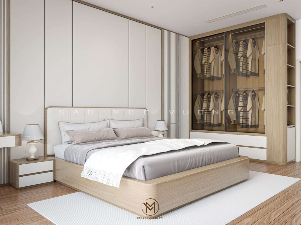 Thiết kế nội thất hiện đại phòng ngủ ông bà