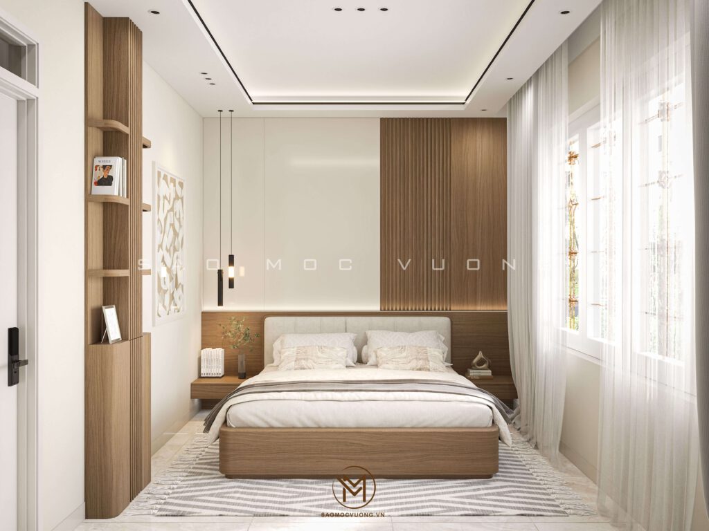 Thiết kế nội thất phòng ngủ - phòng ngủ master tầng 2