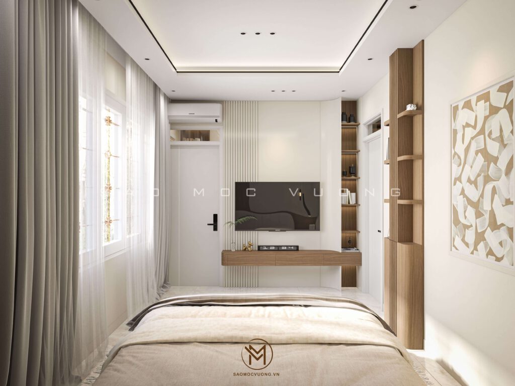 Thiết kế nội thất phòng ngủ - phòng ngủ master tầng 2