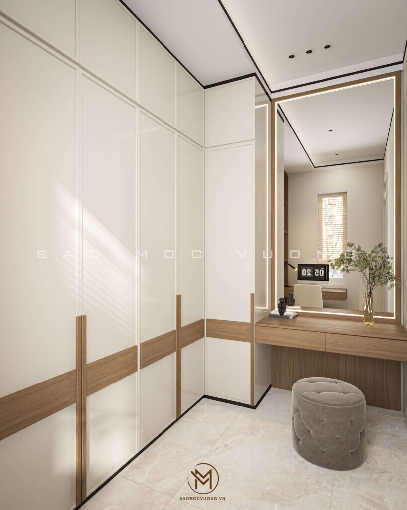 Thiết kế nội thất phòng ngủ - phòng ngủ master tầng 2