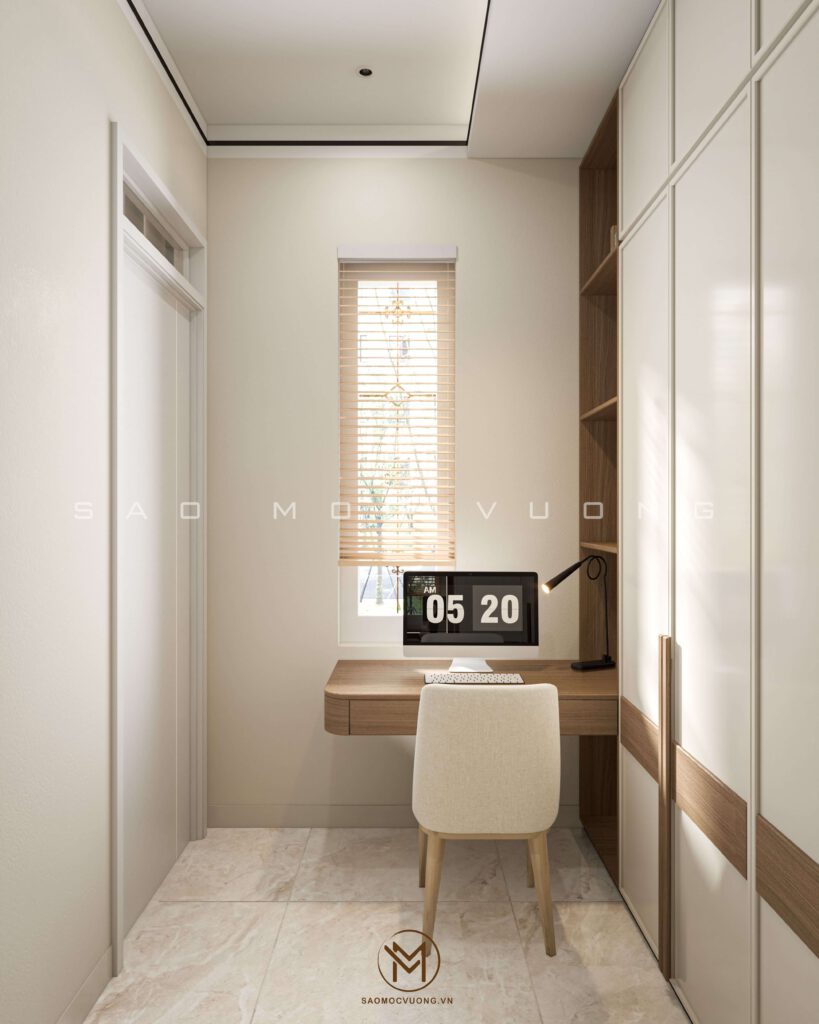 Thiết kế nội thất phòng ngủ - phòng ngủ master tầng 2