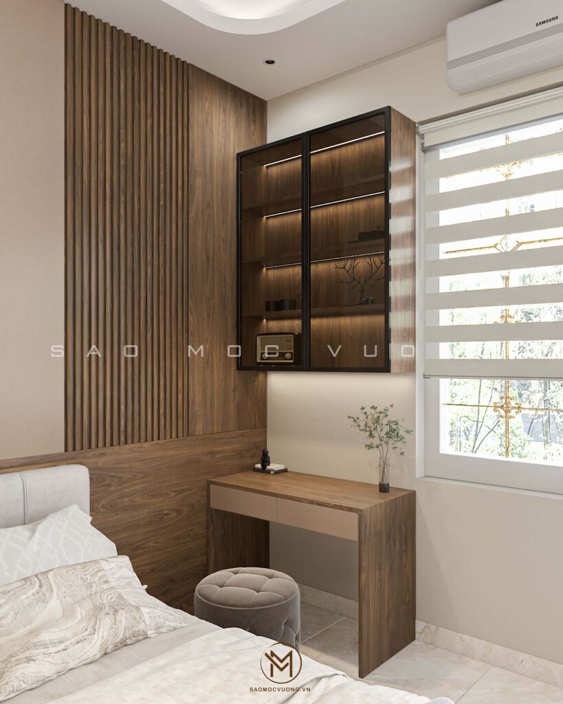 Thiết kế nội thất phòng ngủ - phòng ngủ master tầng 3