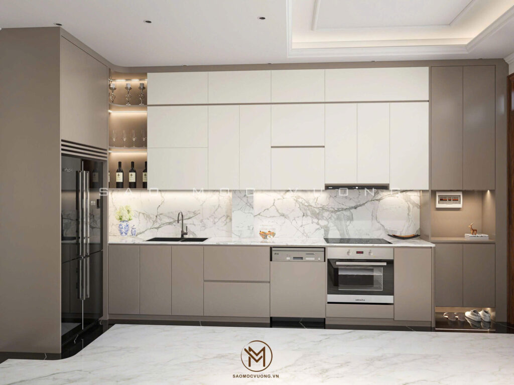 Thiết kế nội thất nhà phố phòng bếp