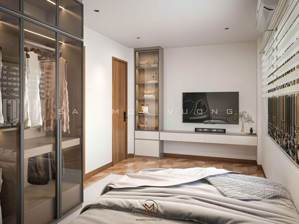 Thiết kế nội thất nhà phố phòng ngủ master