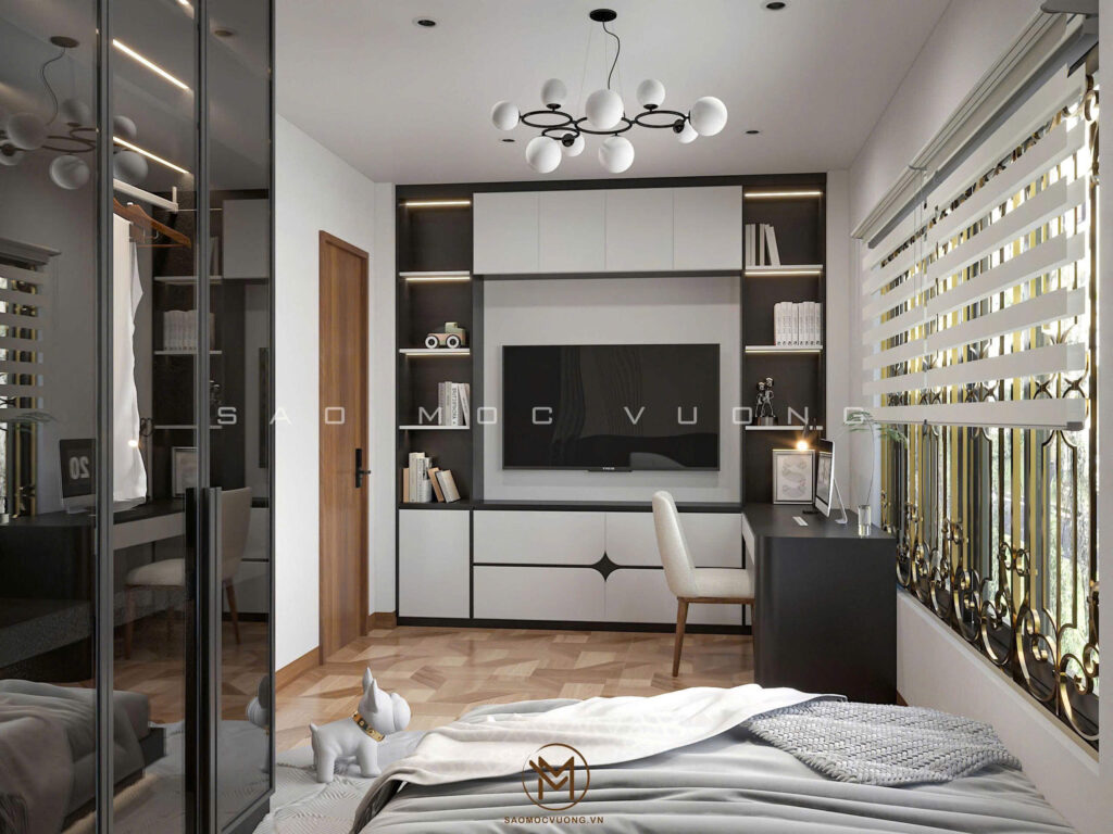 Thiết kế nội thất nhà phố phòng ngủ master