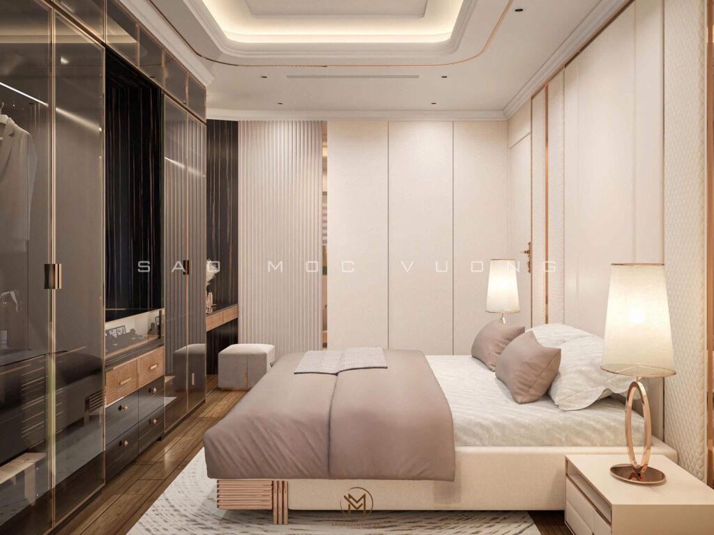 Thiết kế nội thất biệt thự phòng ngủ master