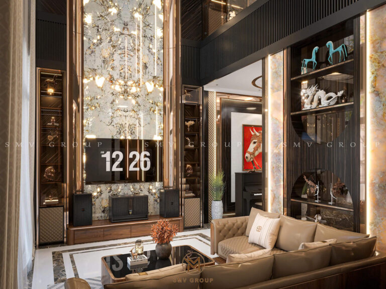 Phòng Khách Thông Tầng - Thiết kế nội thất sang trọng