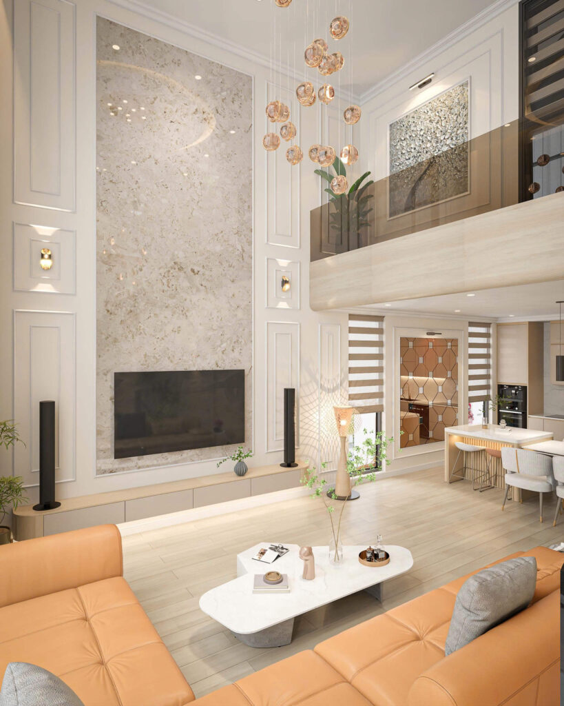 Thiết kế dự án Tu Son Building - Phòng khách thông tầng
