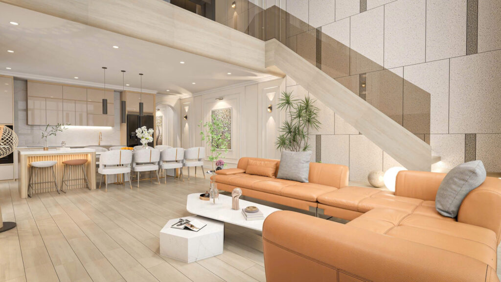 Thiết kế dự án Tu Son Building - Phòng khách thông tầng