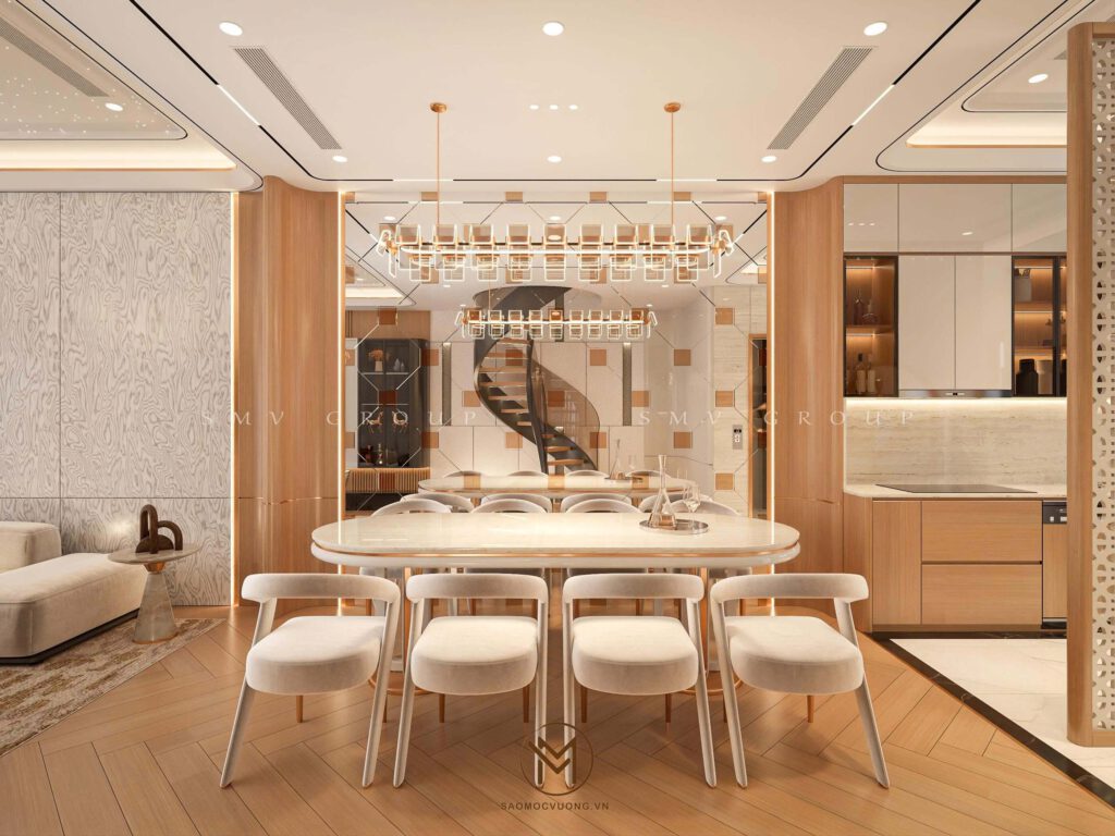 Thiết kế nội thất Vinhomes Cổ Loa phòng bếp