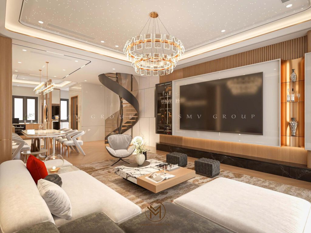 Thiết kế nội thất Vinhomes Cổ Loa phòng khách