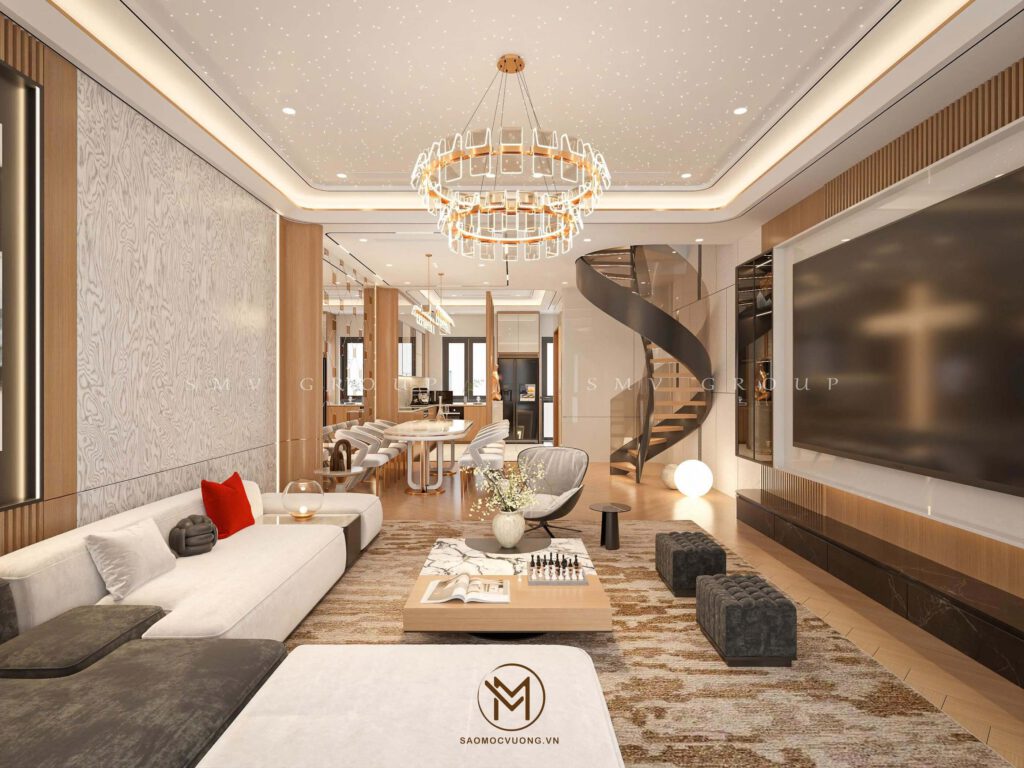 Thiết kế nội thất Vinhomes Cổ Loa phòng khách
