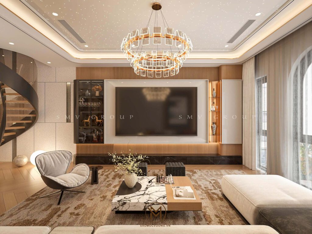 Thiết kế nội thất Vinhomes Cổ Loa phòng khách