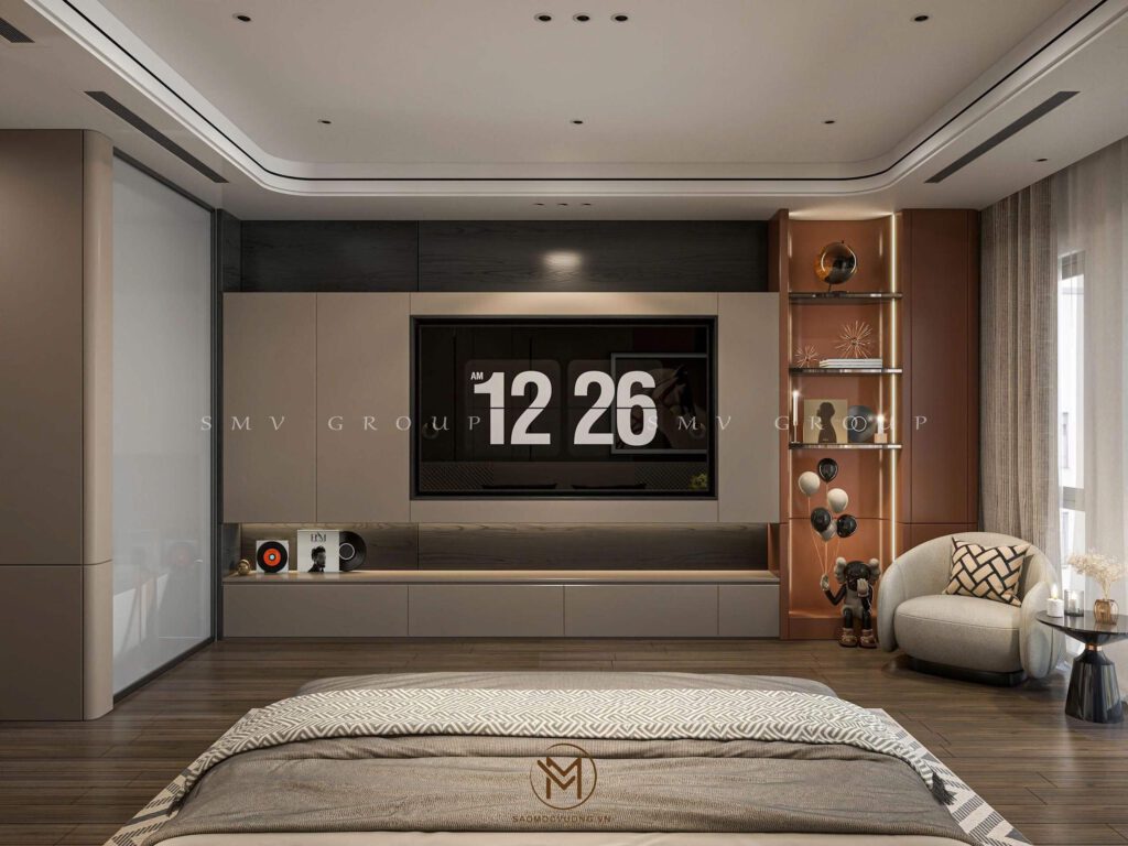 Thiết kế nội thất Vinhomes Cổ Loa phòng ngủ master