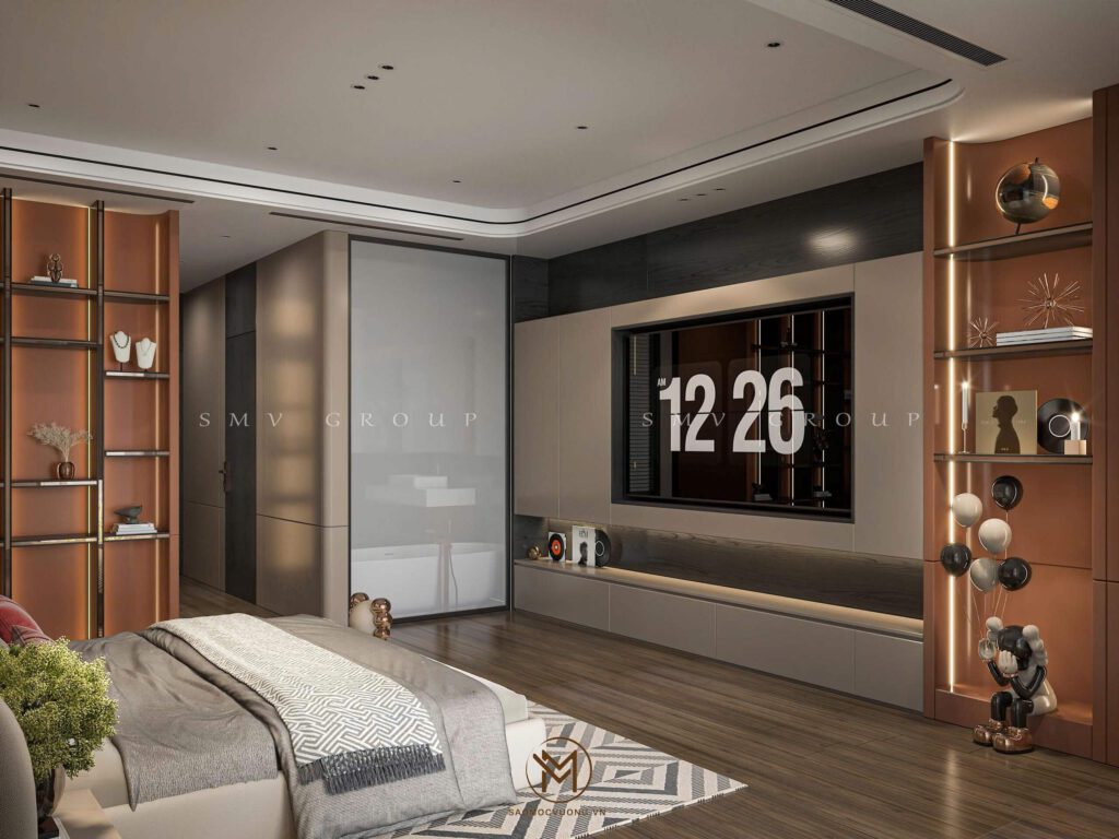 Thiết kế nội thất Vinhomes Cổ Loa phòng ngủ master