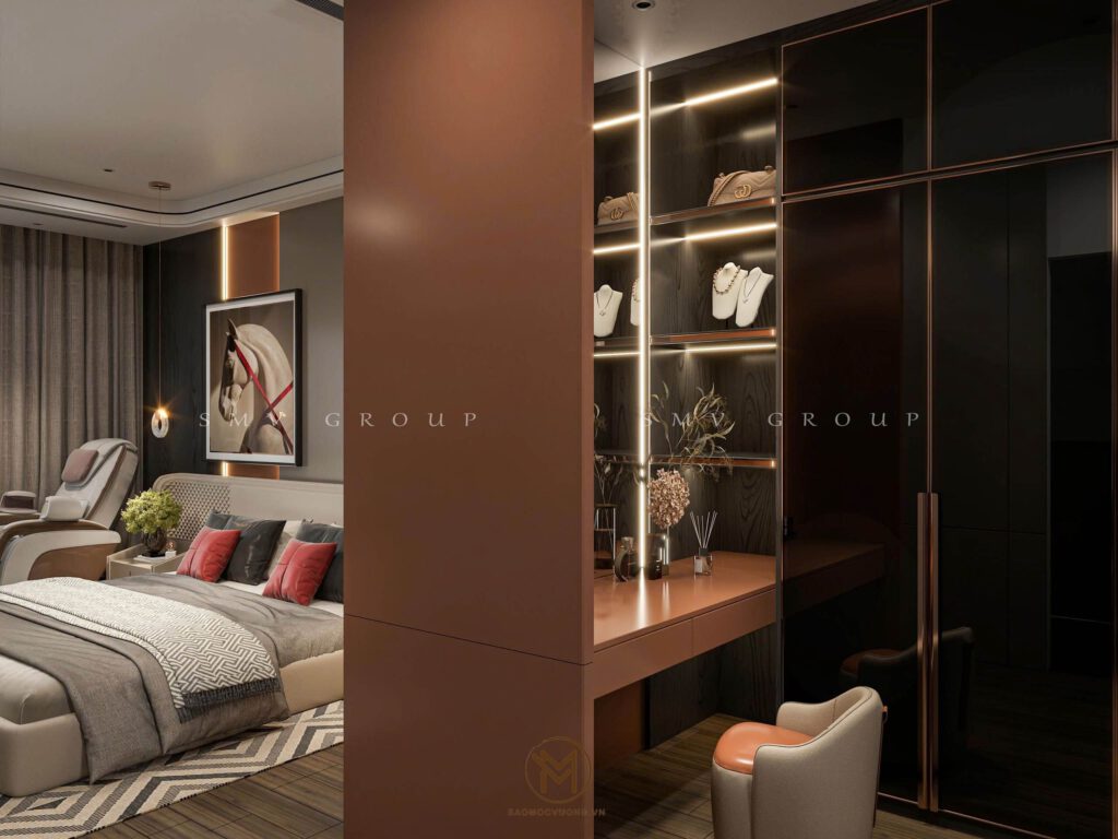 Thiết kế nội thất Vinhomes Cổ Loa phòng ngủ master